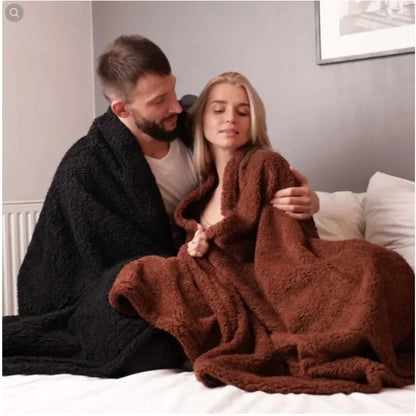 Luxury Shaggy Blanket Winter Warm Cosy Romantic Couple Waterproof Blanket-Thickened Large Size Blanket Microfibre-Blanket