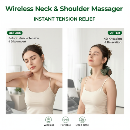 Bionic Finger Neck Shoulder Massager Wireless Neck Cervical Trapezius Kneading Massage Shawl Brushless Motor Neck masajeador